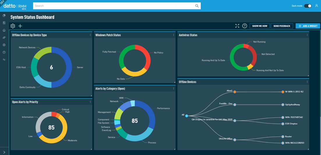 Datto rmm software management