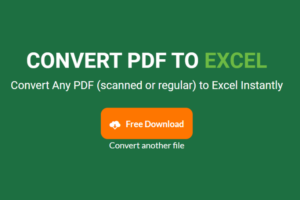 Pdf to excel free