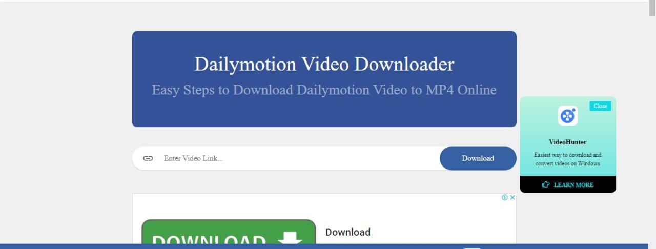 Dailymotion video downloader