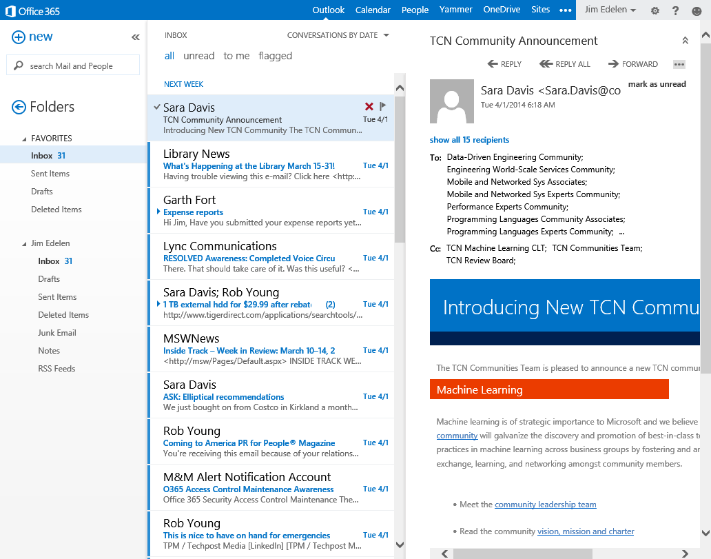 Microsoft office email