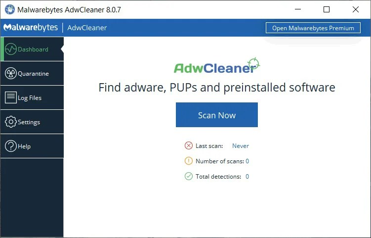 Malwarebytes adwcleaner